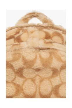 Coach Rugzakken ‘Charter’ Shearling Backpack Beige -Coach Verkoop 092c2d6026765b2f235f8b8ba4e719c8