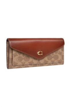 Coach Portefeuilles Wyn Wallet With Logo Brown -Coach Verkoop 09eedf2c4992a7f000bc5fa6f7705fba