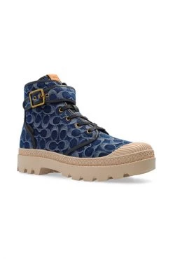 Coach Laarzen Trooper High-top Sneakers Blue -Coach Verkoop 184c8ec778f0c2d2173291a8ff49efef