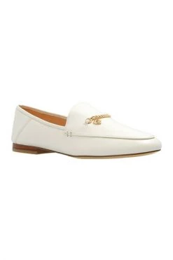 Coach Hanna Leather Loafers Beige -Coach Verkoop 2c2d780fcb94158a38dc7abf02f71487