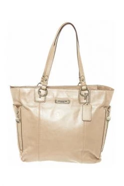 Coach Shoppers Tote Bags Beige