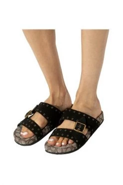 Coach Slippers Ally Slides Black