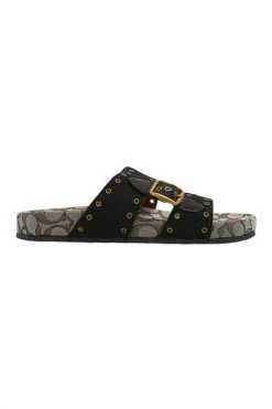Coach Slippers Ally Slides Black -Coach Verkoop 43ac148a0cb86dd2b422e01761975383