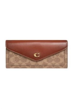 Coach Portefeuilles Wyn Wallet With Logo Brown -Coach Verkoop 4ec61599877f8878d9dd997347bdb4f4