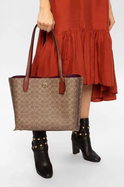 Coach Shoppers ‘Willow’ Shopper Bag Brown 6 Coach Shoppers ‘Willow’ Shopper Bag Brown - Afbeelding 4