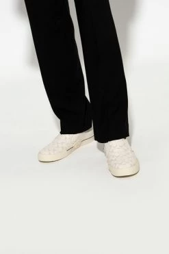 Coach Sneakers Skate Slip-on Shoes Beige -Coach Verkoop 680ee13a1ee917dcd35cfc2743f82b20