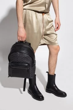 Coach Rugzakken Charter Backpack With Logo Black -Coach Verkoop 77d89898cc1406c2e6599e54aa022ded