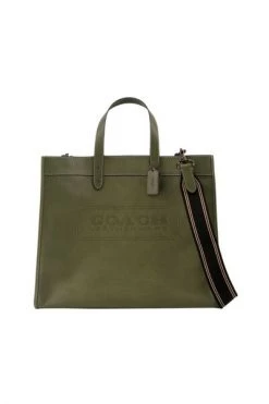 Handtassen Field Tote 40 In Sport Calf With Coach Badge Green -Coach Verkoop 7a8d0642daba5217b3d30eb7dcd2ab50