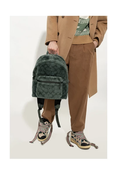 Coach Rugzakken ‘Charter’ Shearling Backpack Green 3 Coach Rugzakken ‘Charter’ Shearling Backpack Green