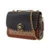 Coach Schoudertassen Coated Canvas Signature Border Rivets And Snake Madison Shoulder Bag Brown