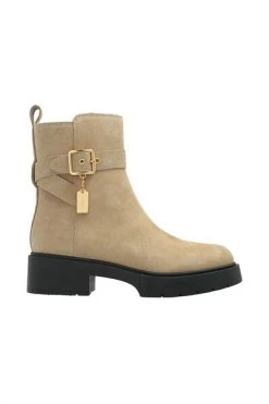 Coach Enkellaarsjes Lacey Suede Ankle Boots Beige