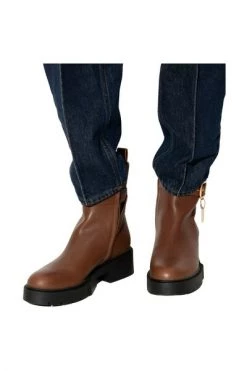 Coach Enkellaarsjes ‘Lacey’ Leather Ankle Boots Brown -Coach Verkoop 91eb861900fad74ac862caad4af08630