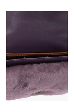 Coach Schoudertassen ‘Pillow Tabby 18’ Shearling Shoulder Bag Purple