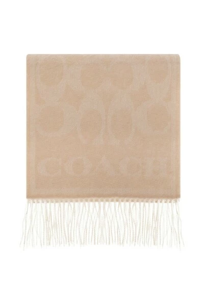 Coach Sjaals Winter Scarves Beige 5 Coach Sjaals Winter Scarves Beige - Afbeelding 3