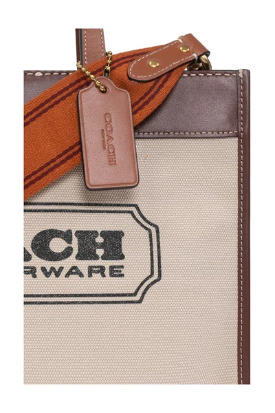 Coach Shoppers Shoulder Bag With Logo White 4 Coach Shoppers Shoulder Bag With Logo White - Afbeelding 2