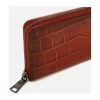 Coach Portefeuilles Accordion Croc Wallet Brown