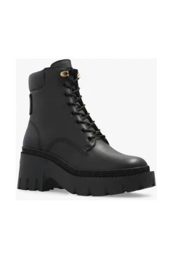 Coach Enkellaarsjes ‘Ainsley’ Leather Ankle Boots Black -Coach Verkoop b65ad06aaa4774698a6bd1b5642a5618