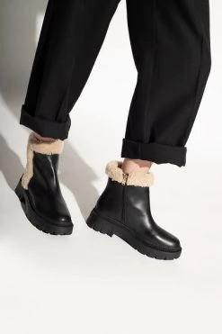 Coach Enkellaarsjes ‘Jane’ Leather Ankle Boots Black