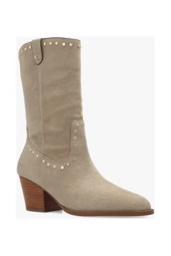 Coach Cowboylaarzen Phoebe Heeled Suede Ankle Boots Beige -Coach Verkoop e1c25c9c66dc5637c9ba6c482aff0873 1