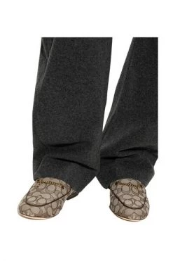 Coach Hanna Leather Loafers Brown