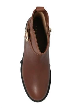 Coach Enkellaarsjes ‘Lacey’ Leather Ankle Boots Brown -Coach Verkoop f5bafc386ace0042e98a1e04112a6fc2