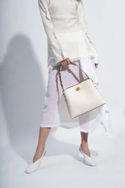 Coach Schoudertassen Willow Shoulder Bag Beige -Coach Verkoop f6855cb24a6c6858235f3841f3f180db