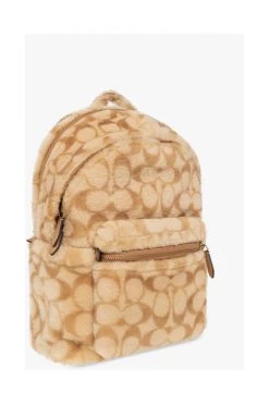 Coach Rugzakken ‘Charter’ Shearling Backpack Beige